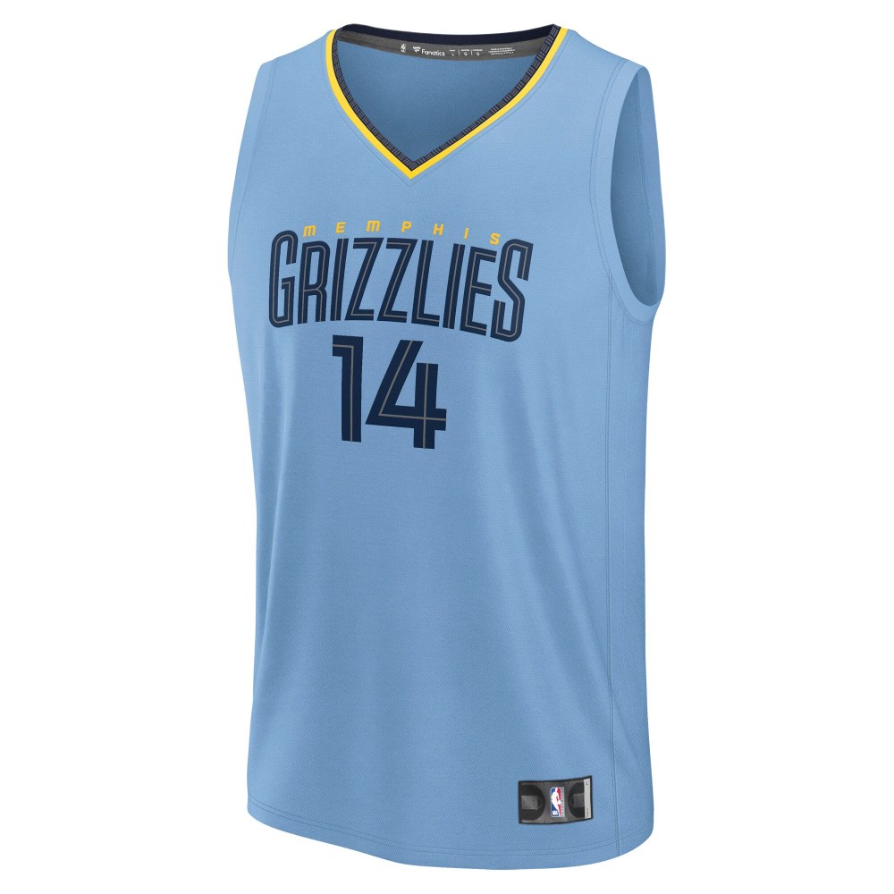 Men's Memphis Grizzlies Zach Edey Fanatics Light Blue Fast Break Replica Player Jersey - Statement Edition