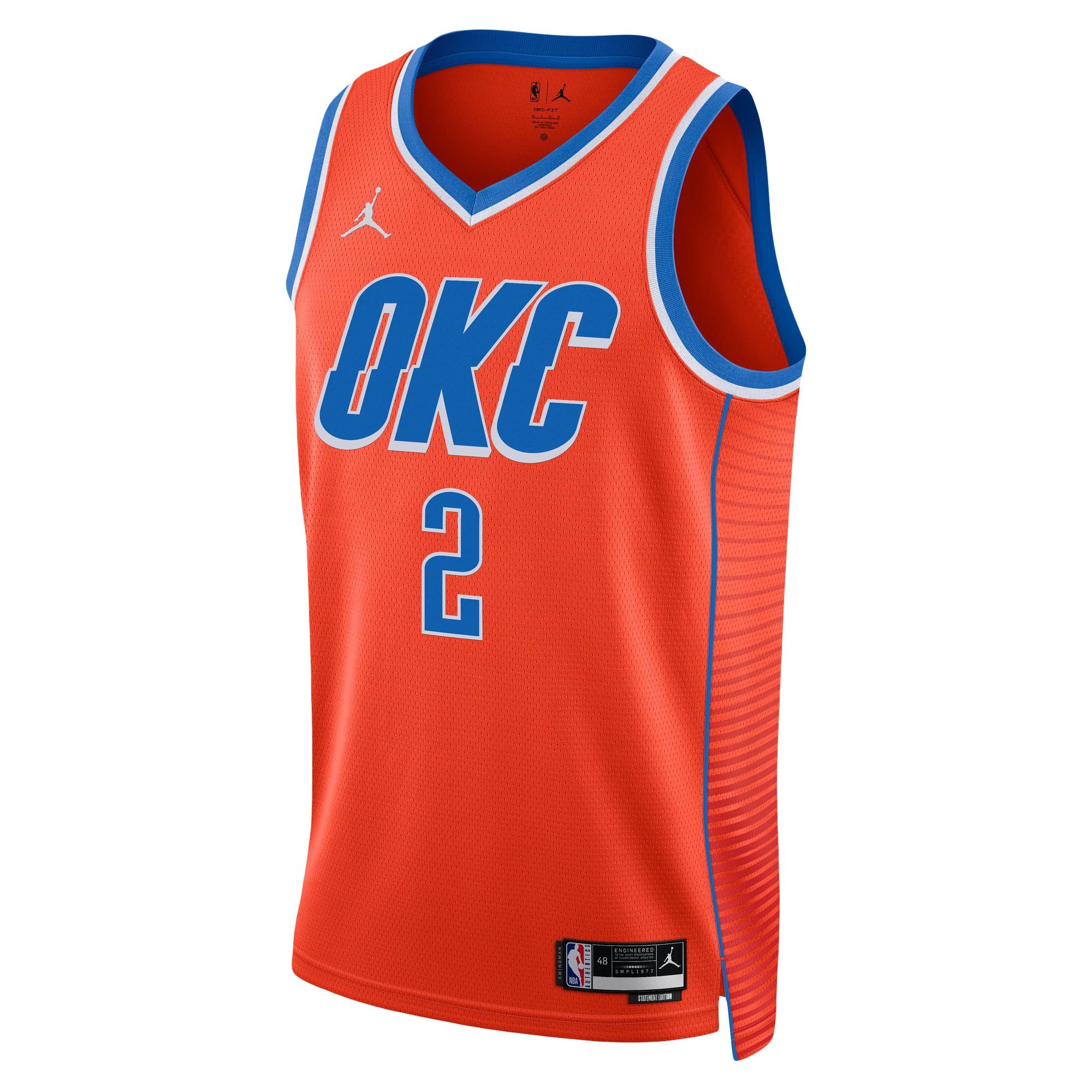 Unisex Oklahoma City Thunder Shai Gilgeous-Alexander Jordan Brand Orange Swingman Jersey - Statement Edition