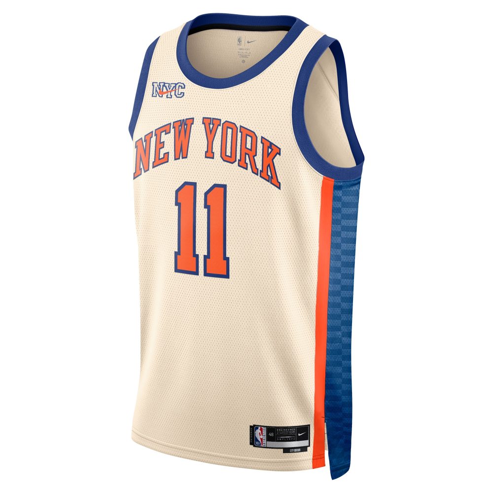 Unisex New York Knicks Jalen Brunson Nike Cream 2025/26 Swingman Jersey - City Edition