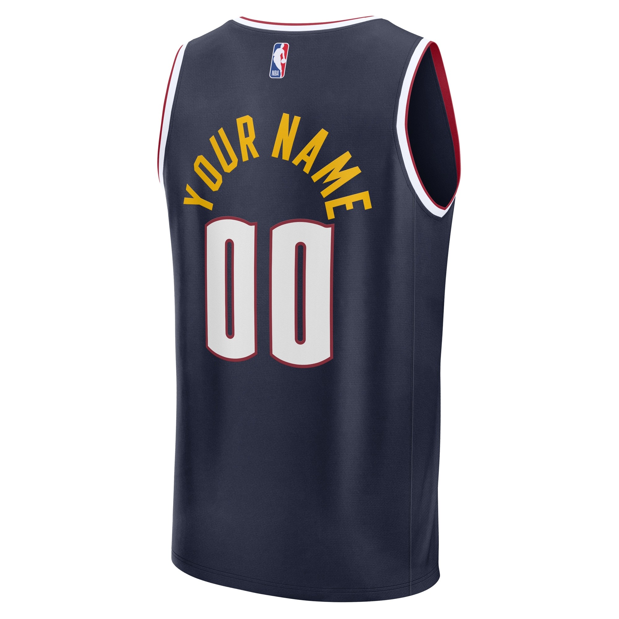 Men's Denver Nuggets Fanatics Navy Fast Break Custom Jersey - Icon Edition