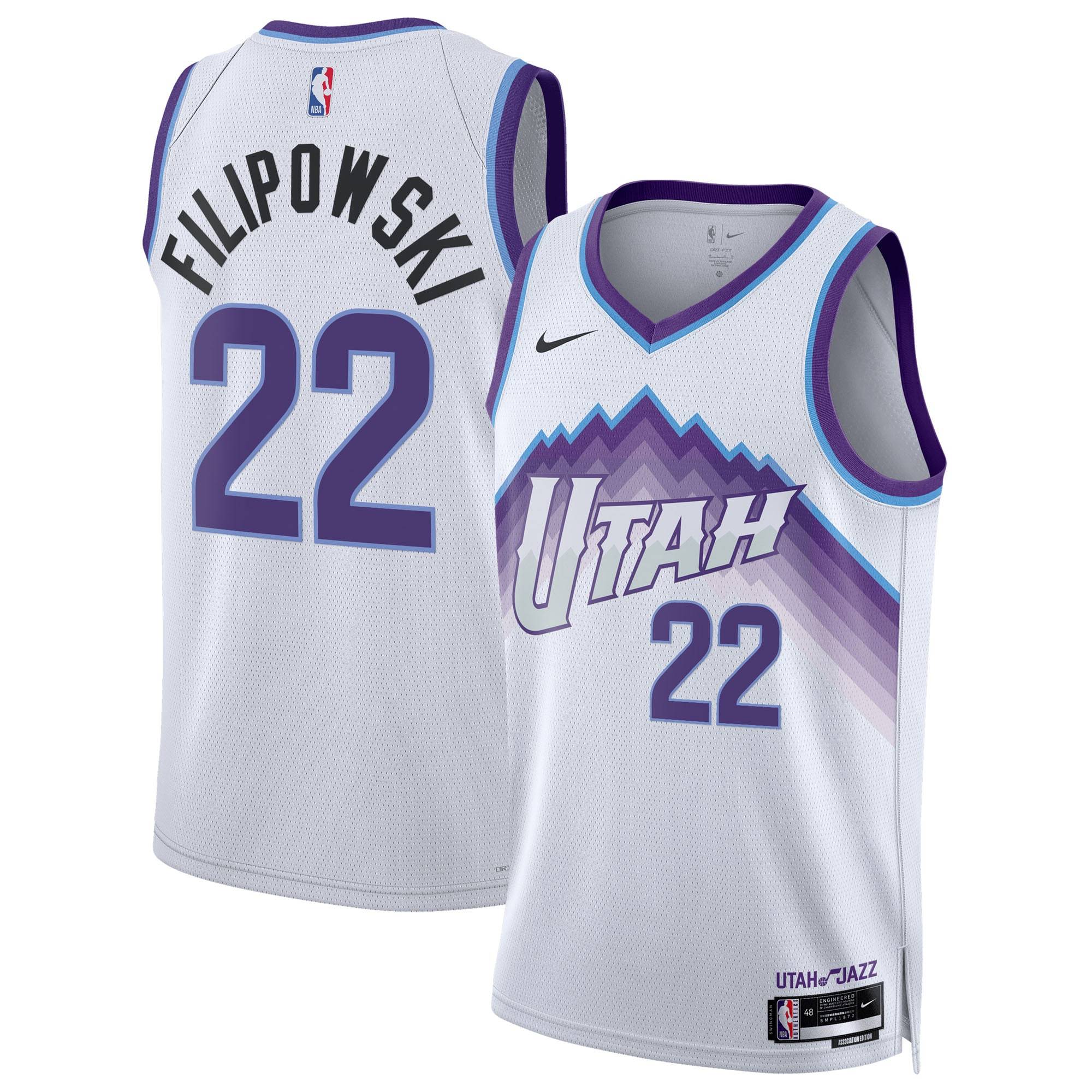 Unisex Utah Jazz Kyle Filipowski Nike White Swingman Jersey - Association Edition