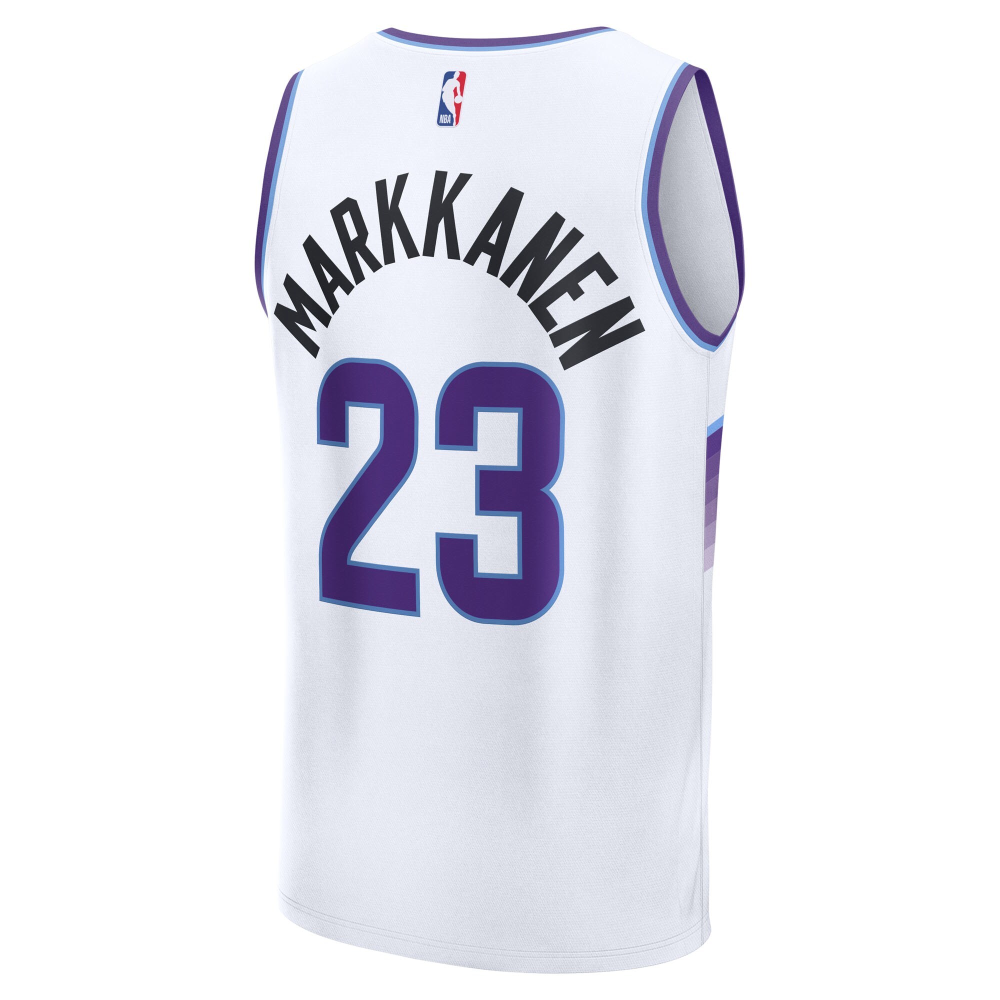 Men's Utah Jazz Lauri Markkanen Fanatics White Fast Break Replica Jersey - Association Edition
