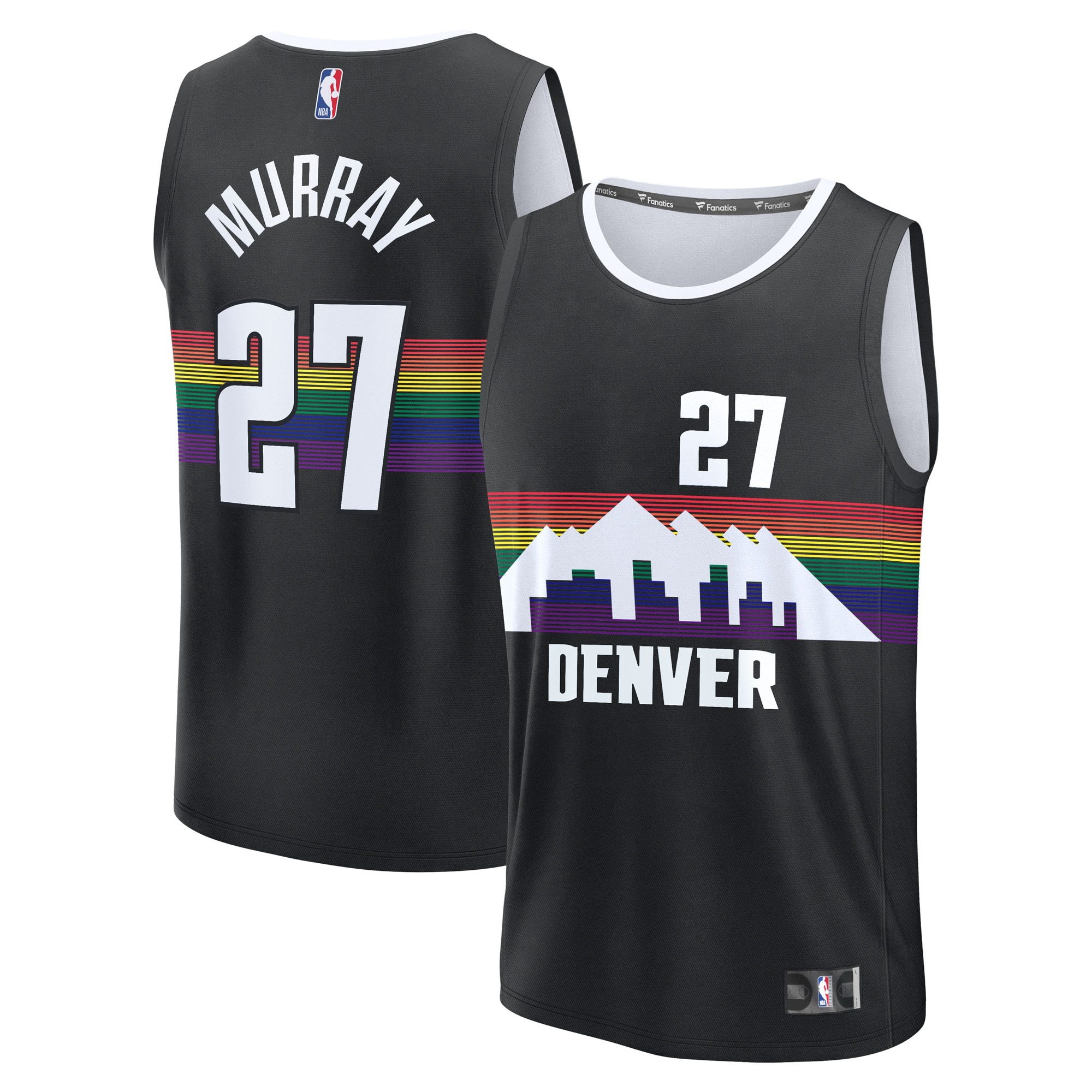 Men's Denver Nuggets Jamal Murray Fanatics Black 2025/26 City Edition Fast Break Jersey