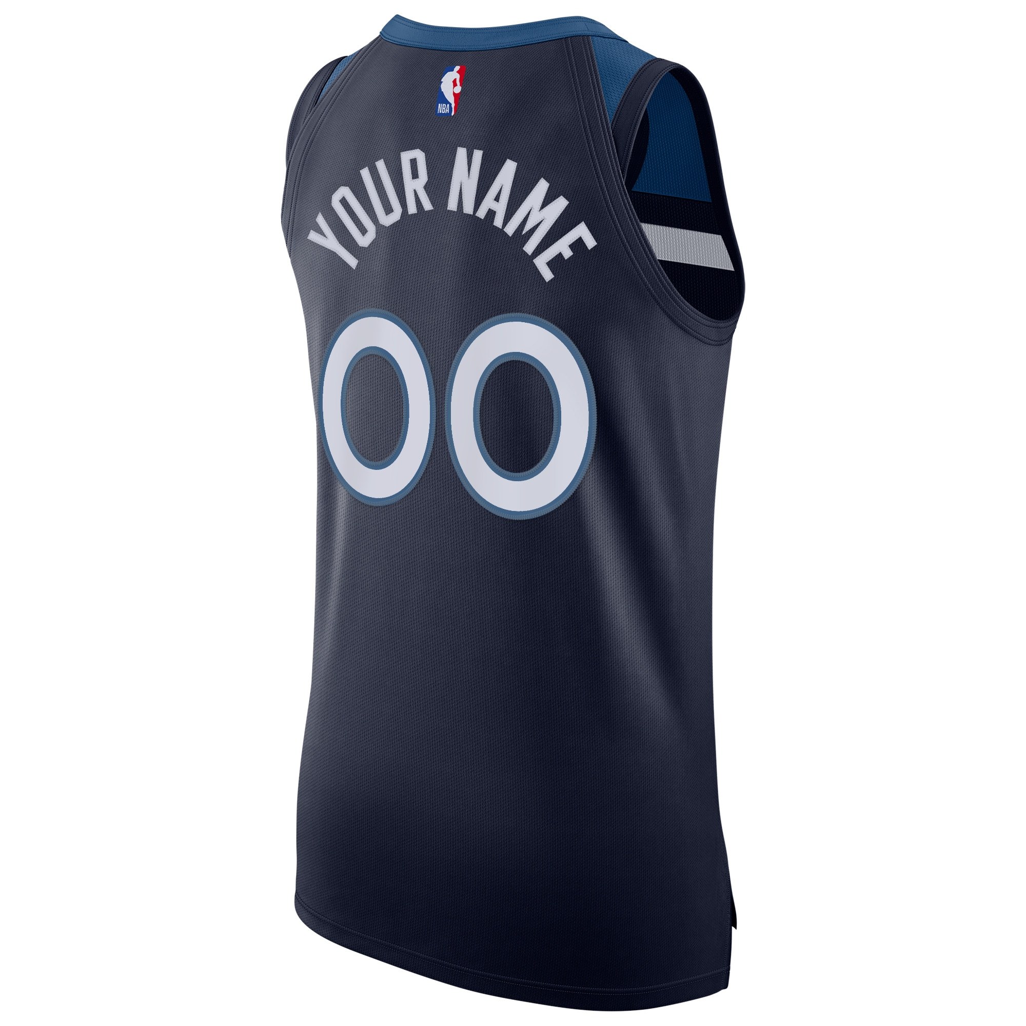 Men's Minnesota Timberwolves Nike Navy Authentic Custom Jersey - Icon Edition