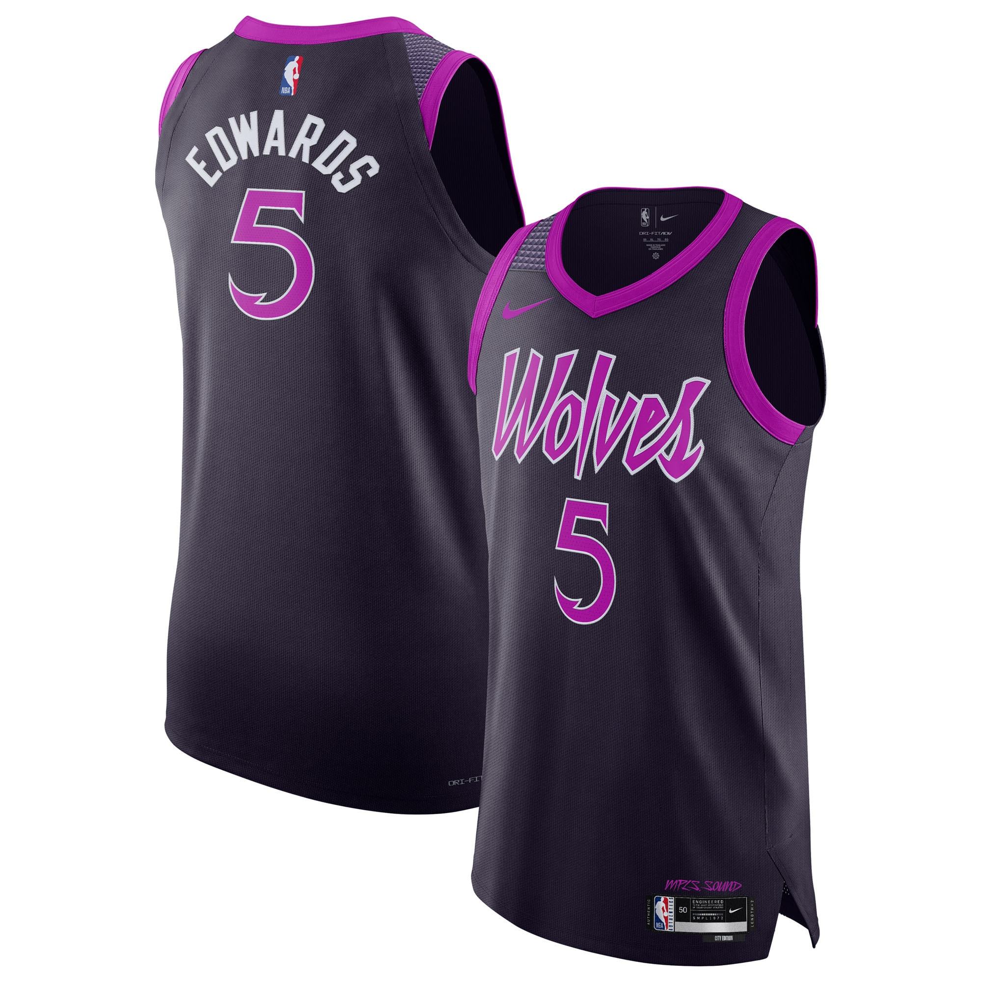 Unisex Minnesota Timberwolves Anthony Edwards Nike Purple 2025/26 Authentic Jersey - City Edition