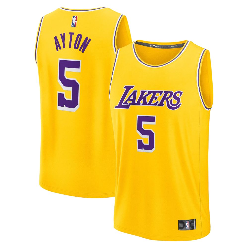 Men's Los Angeles Lakers Deandre Ayton Fanatics Gold Fast Break Replica Player Jersey - Icon Edition