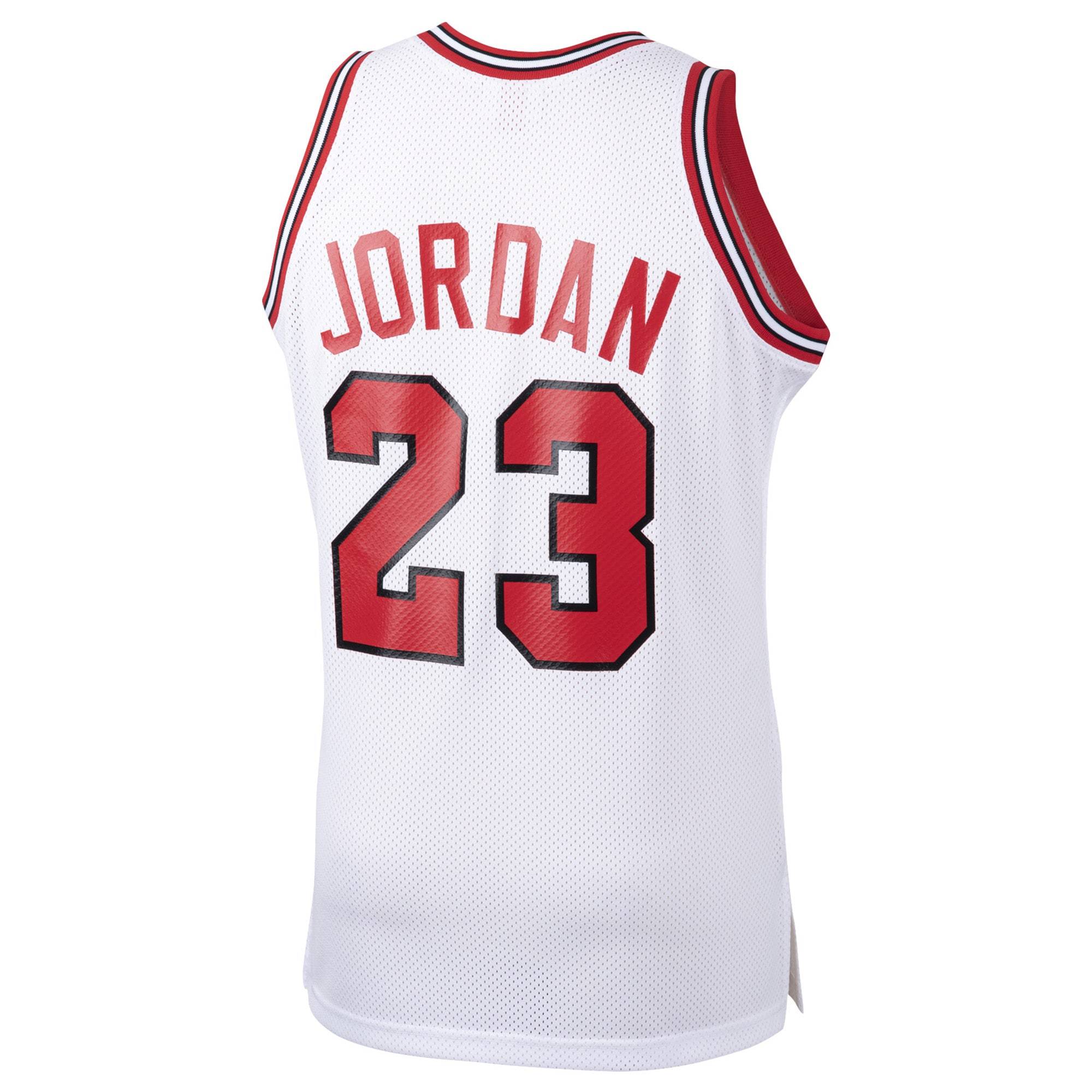 Men's Chicago Bulls Michael Jordan Mitchell & Ness White 1984/85 Hardwood Classics Rookie Authentic Jersey