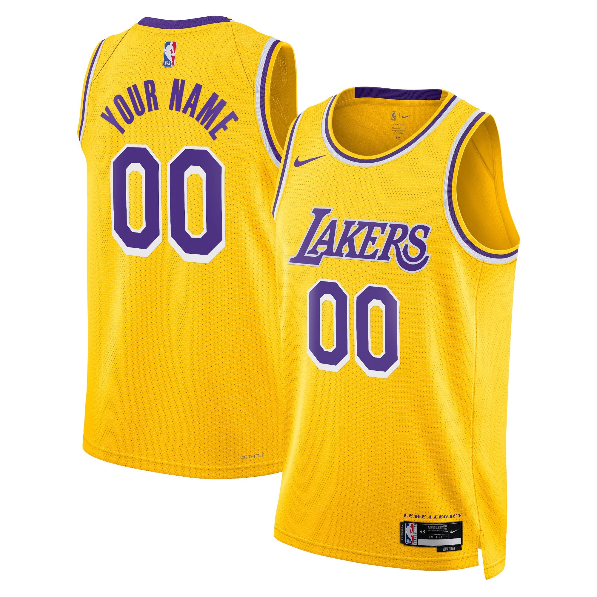 Unisex Los Angeles Lakers Nike White Swingman Custom Jersey - Association Edition