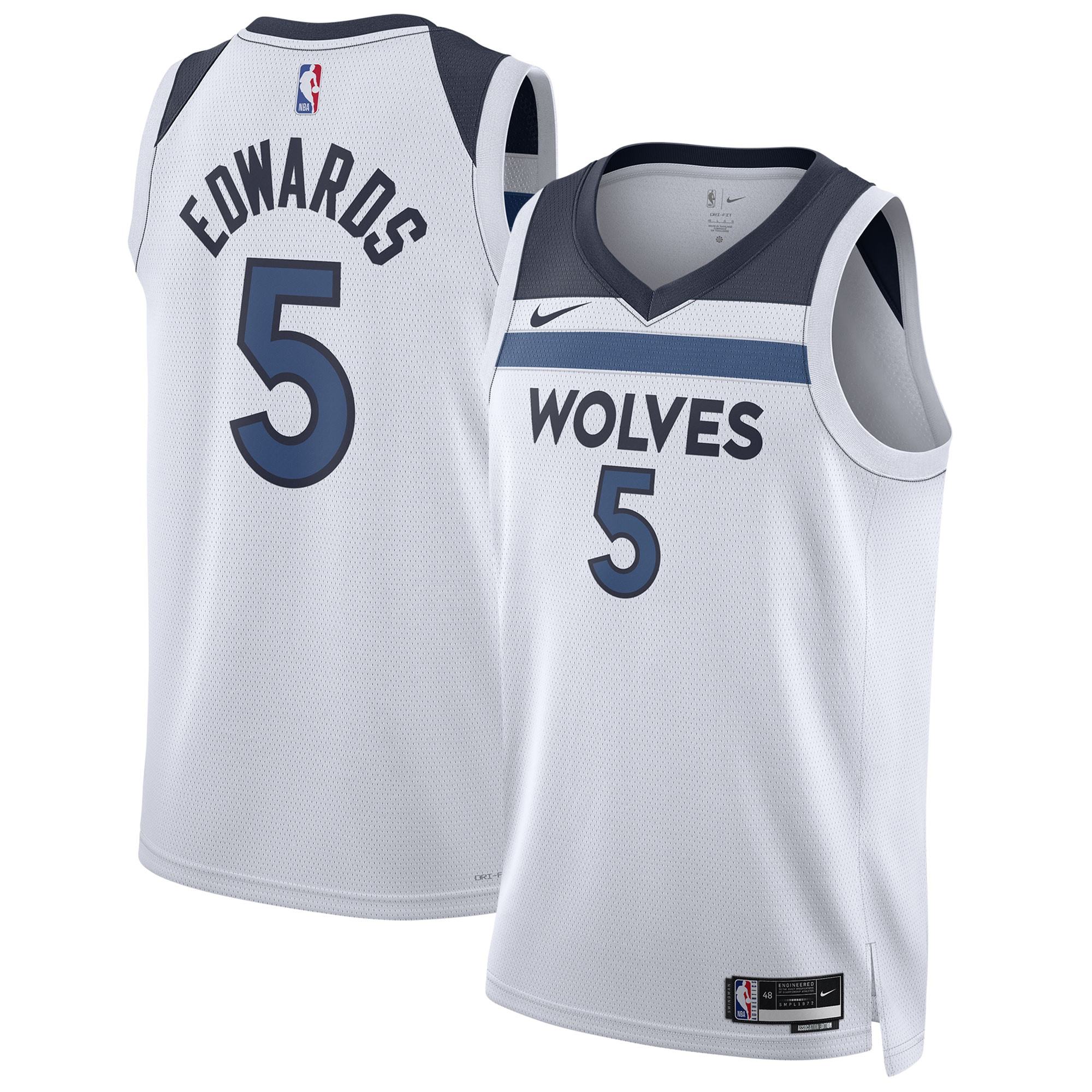 Unisex Minnesota Timberwolves Anthony Edwards Nike White Swingman Jersey - Association Edition