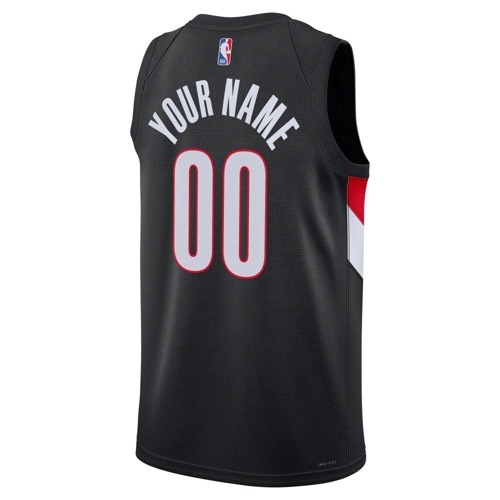 Unisex Portland Trail Blazers Nike Black Swingman Custom Jersey - Icon Edition