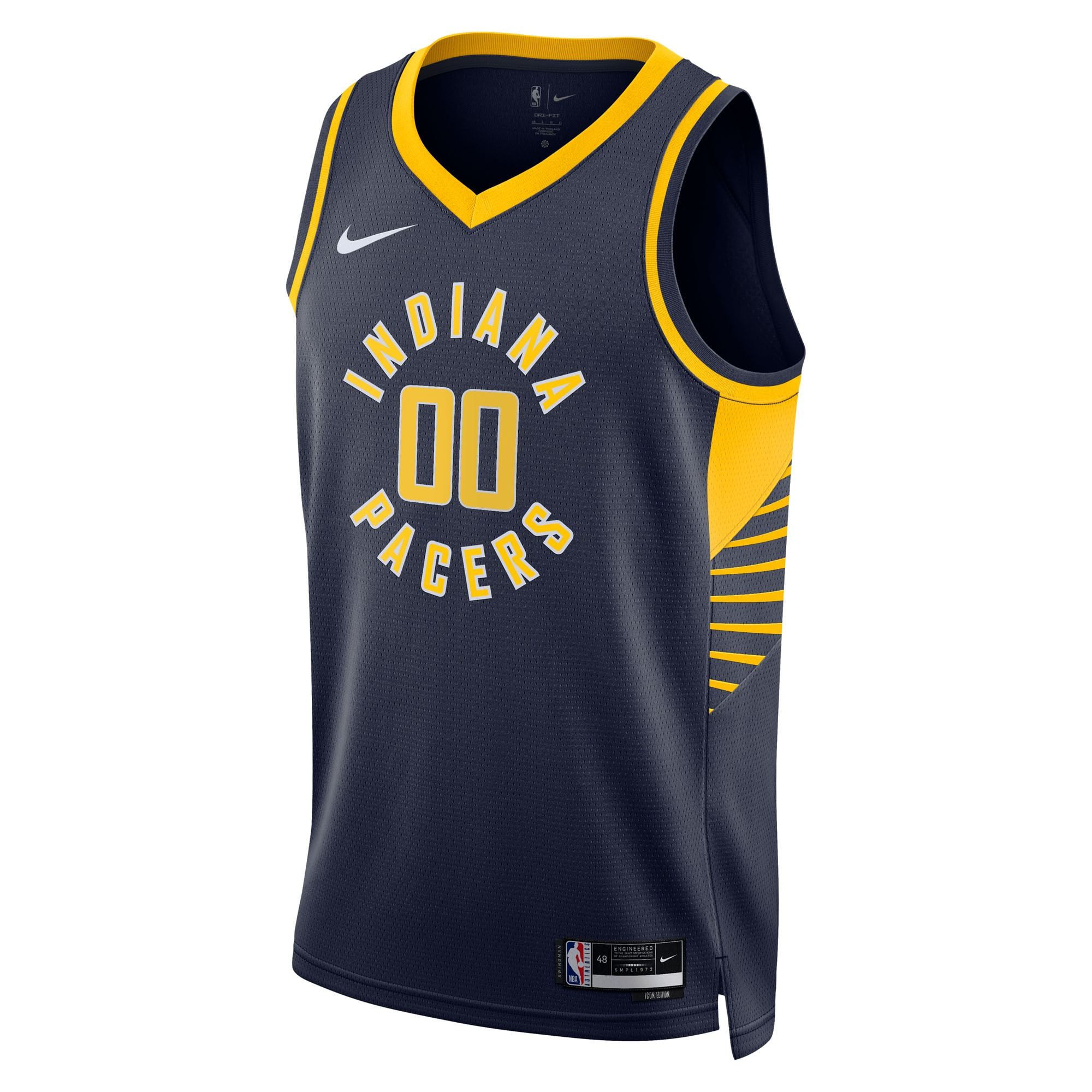 Unisex Indiana Pacers Nike Navy 2025 NBA Finals Patch Custom Swingman Jersey - Icon Edition