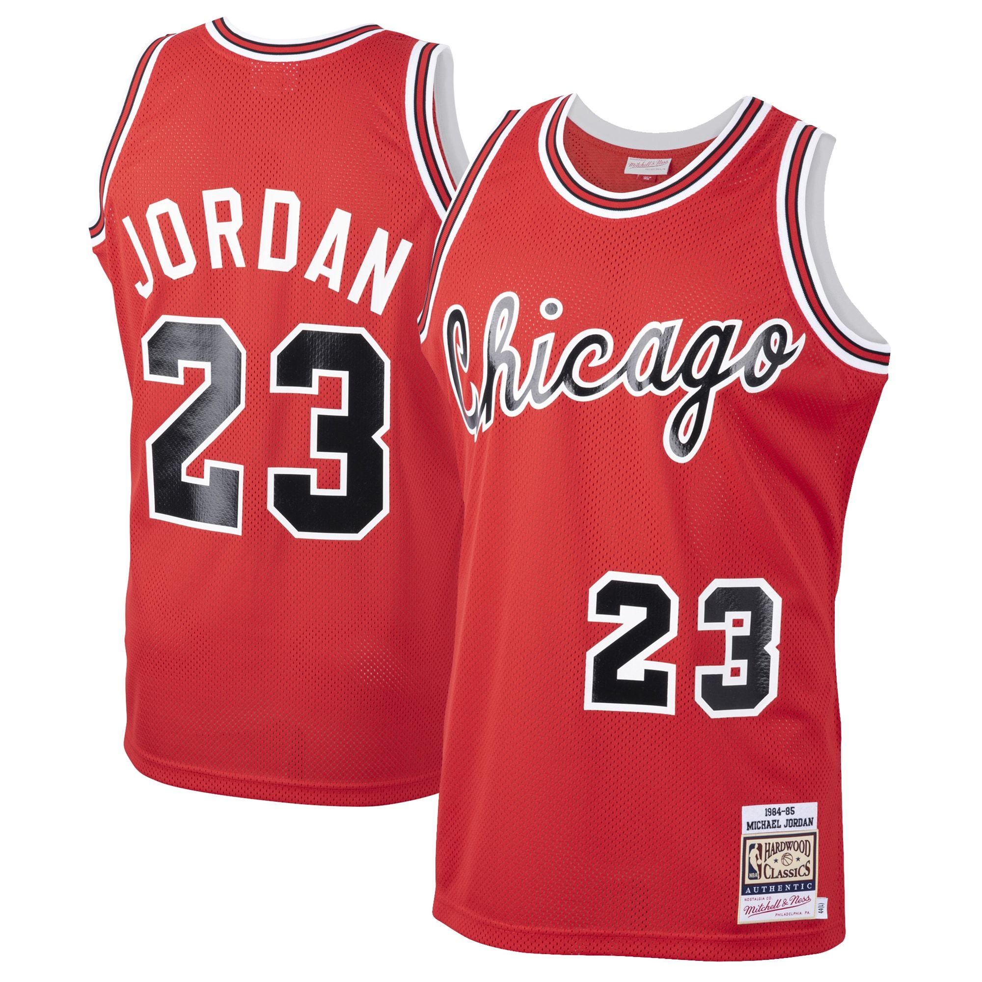 Men's Chicago Bulls Michael Jordan Mitchell & Ness White 1984/85 Hardwood Classics Rookie Authentic Jersey