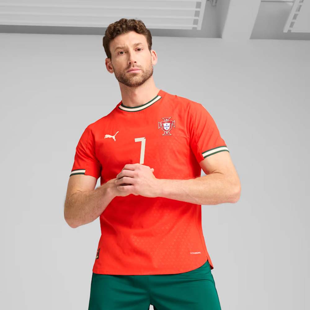 Puma Portugal Cristiano Ronaldo Authentic Home Jersey 25/26 (Sport Red/Sugared Almond)