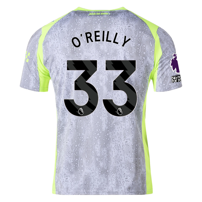 Puma Men's Manchester City Akanji Third Jersey w/ EPL + No Room For Racism Patches 25/26 (Cool Weather/Pro Green)