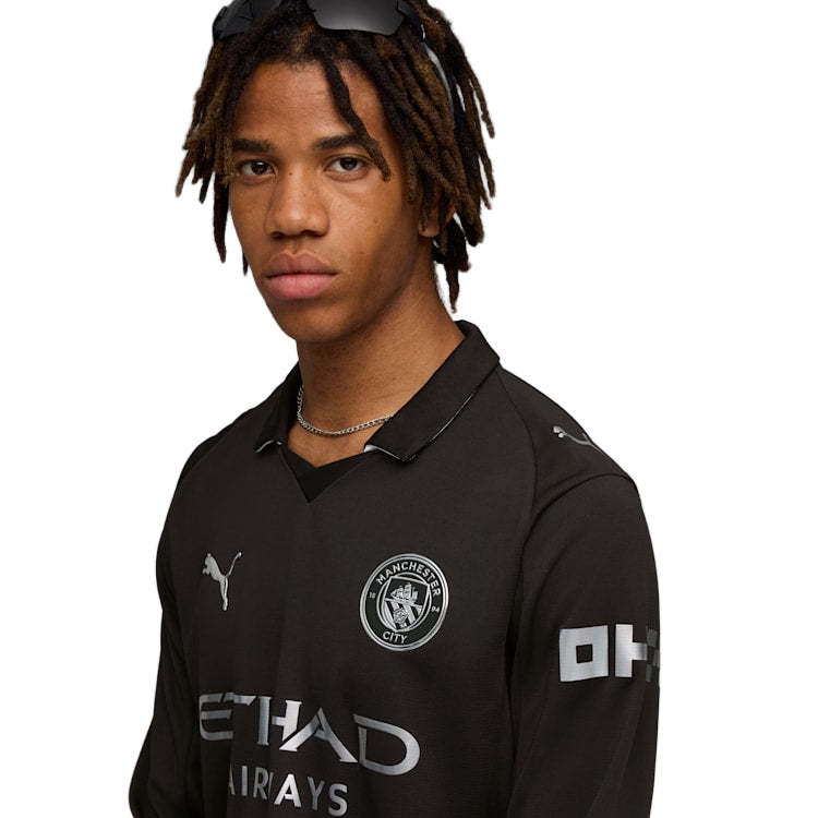 Puma Manchester City Long Sleeve Away Jersey 25/26 (Puma Black)