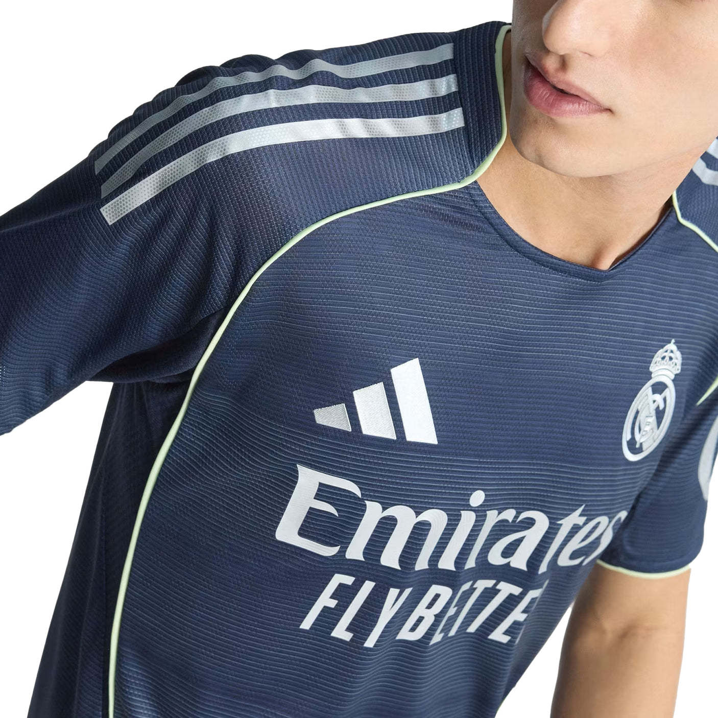 adidas Jude Bellingham Real Madrid Authentic Away Jersey 25/26 w/ Champions League Patches (Legend Ink