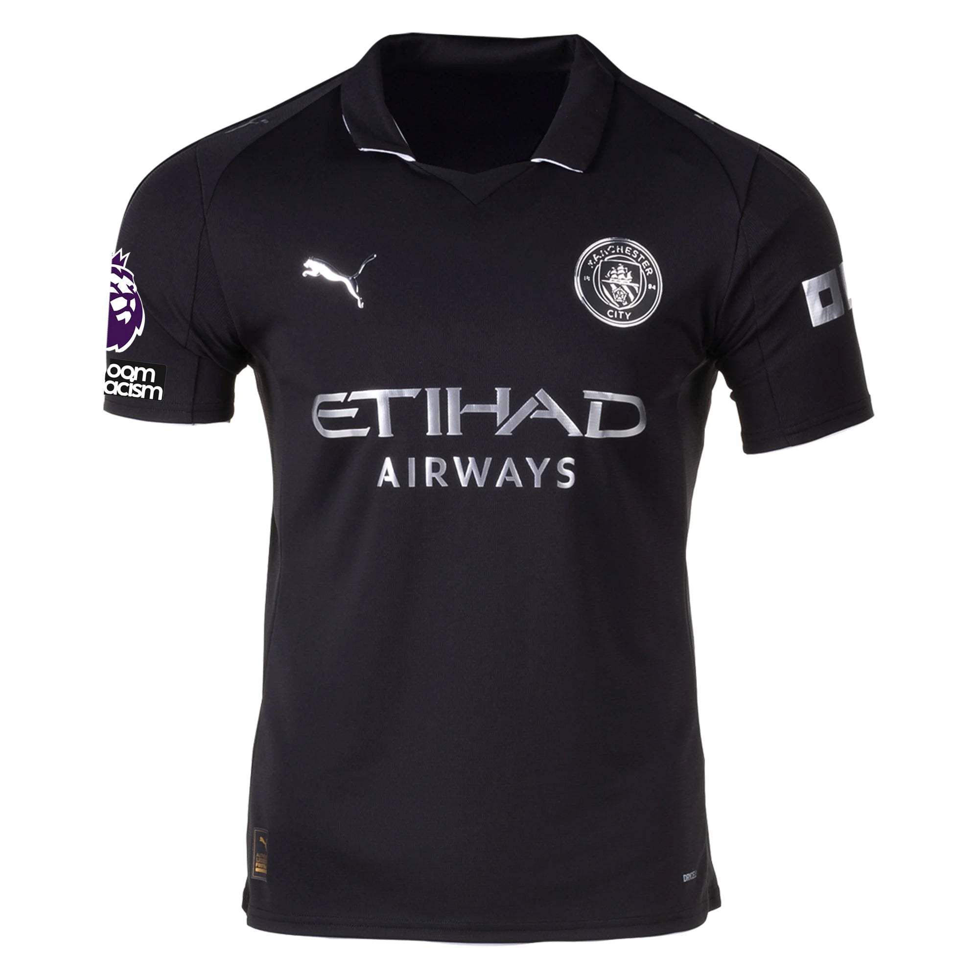 Puma Lewis Men's Manchester City Away Jersey 25/26 w/ NRFR + EPL Patches (Puma Black)