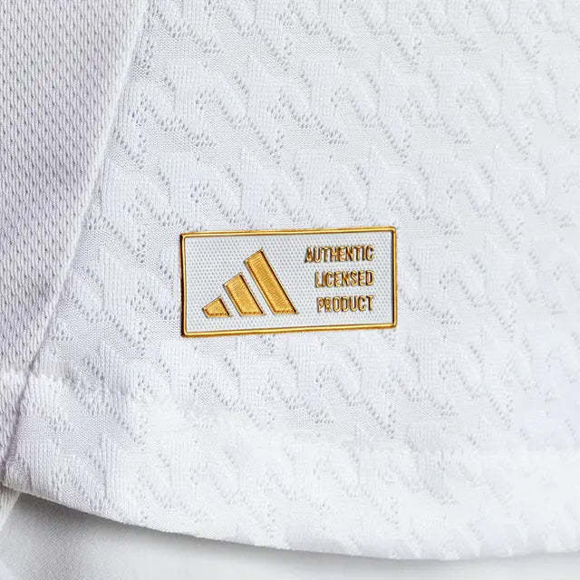 adidas Jude Bellingham Real Madrid Authentic Home Jersey w/ Champions League Patches 24/25 (White/Black)