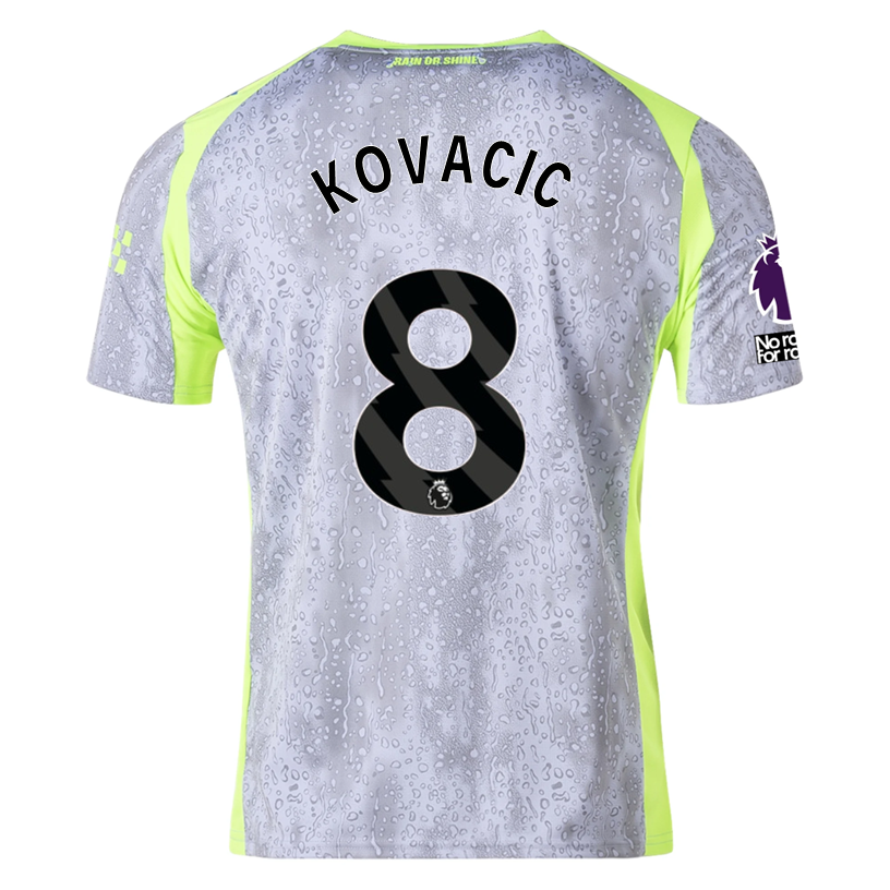 Puma Men's Manchester City Stones Third Jersey w/ EPL + No Room For Racism Patches 25/26 (Cool Weather/Pro Green)