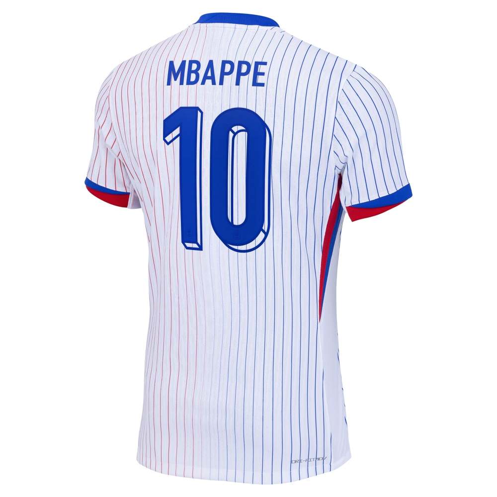 Kylian Mbappe France National Team Nike 2024 Away Jersey - White
