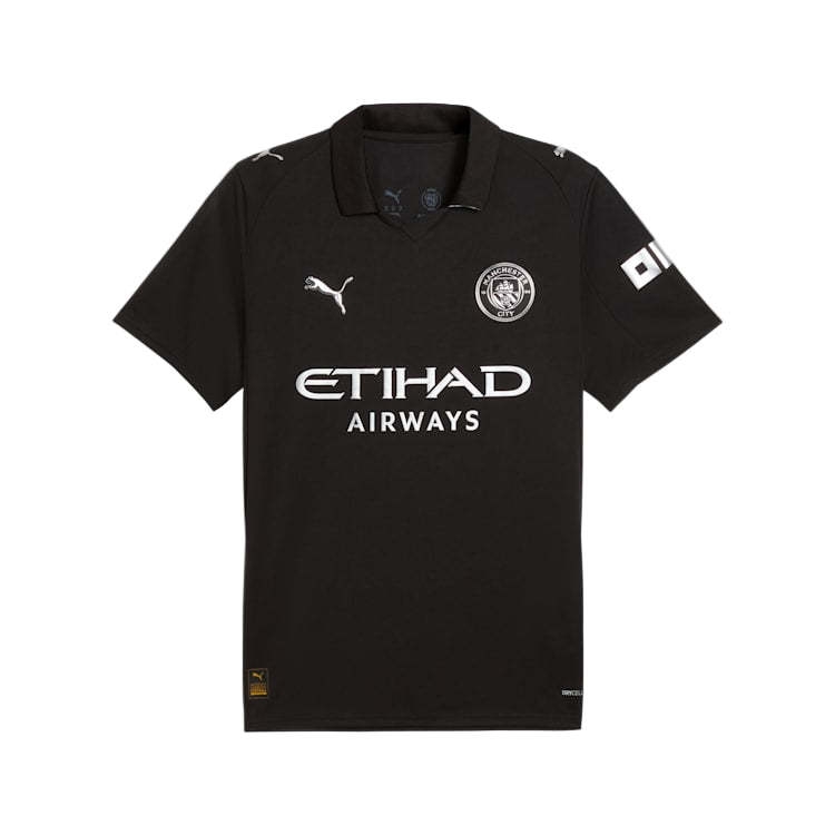Puma Gvardiol Men's Manchester City Away Jersey 25/26 w/ NRFR + EPL Patches (Puma Black)