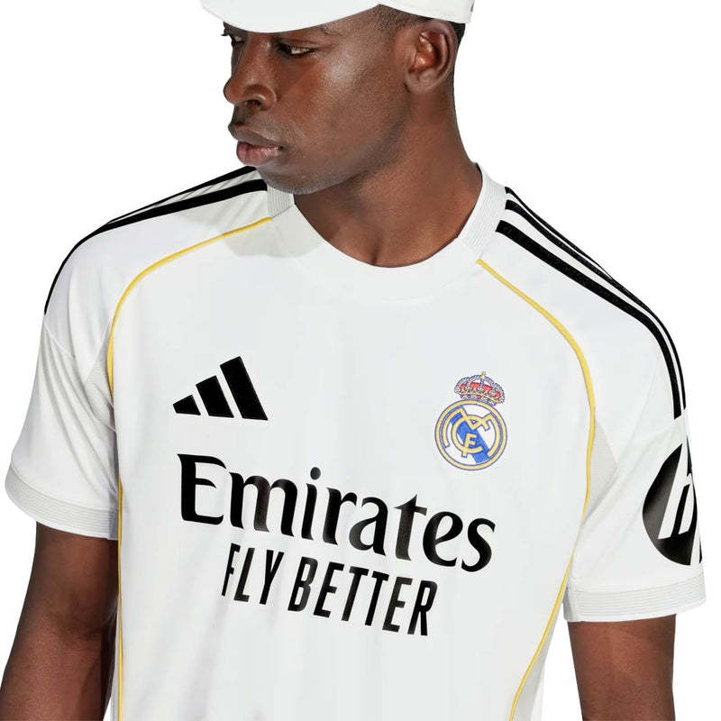 adidas Jude Bellingham Real Madrid 25/26 Home Jersey w/ Champions League Patches (White)