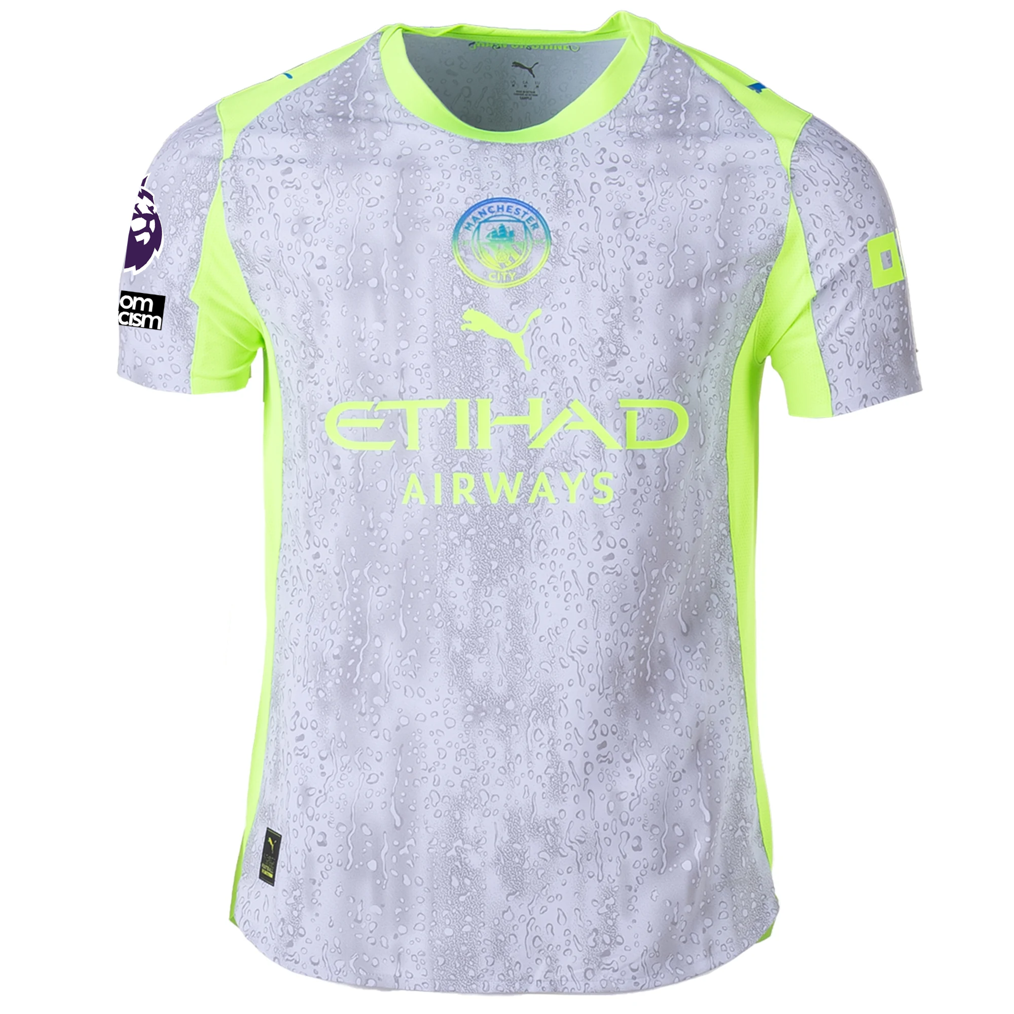 Puma Manchester City Authentic Cherki Third Jersey w/ EPL + No Room For Racism 25/26 (Cool Weather/Pro Green)