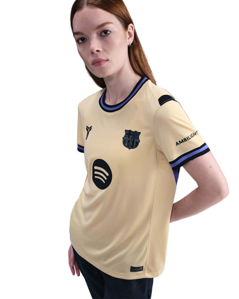 Nike Women’s Barcelona 25/26 Soccer Away Jersey (Team Gold/Persian Violet/Black)