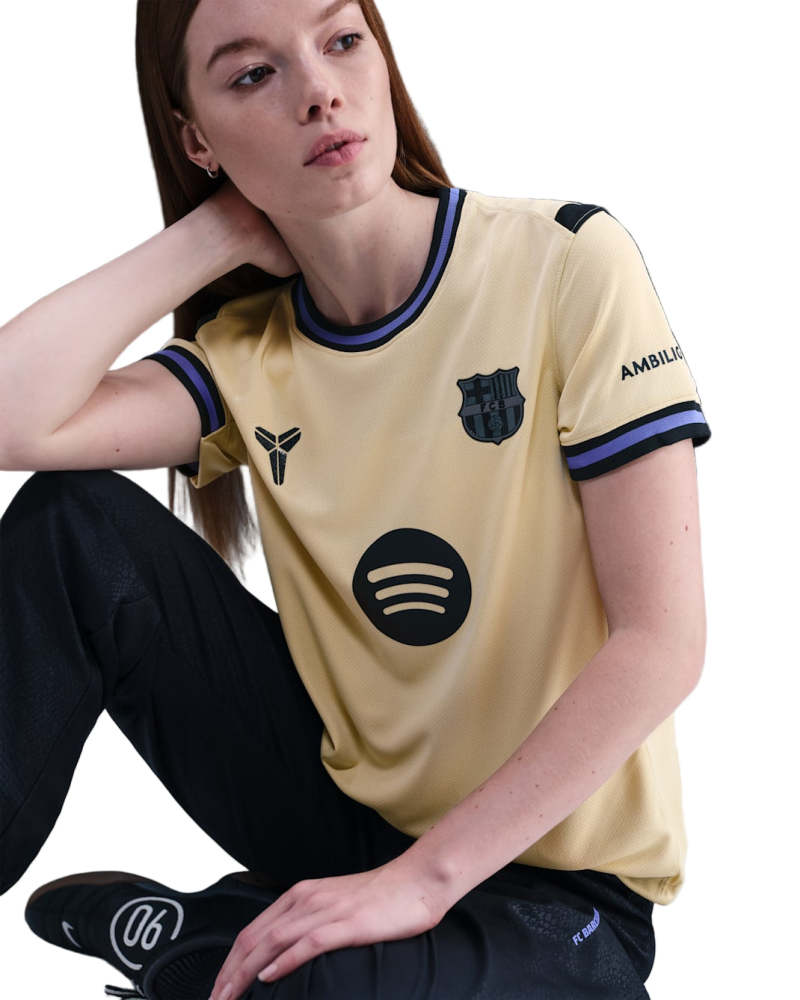 Nike Women’s Barcelona 25/26 Soccer Away Jersey (Team Gold/Persian Violet/Black)