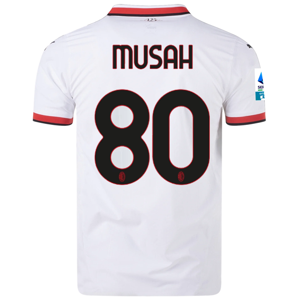 Puma AC Milan Authentic Luka Jovi? Away Jersey w/ Series A Patch 24/25 (Puma White)