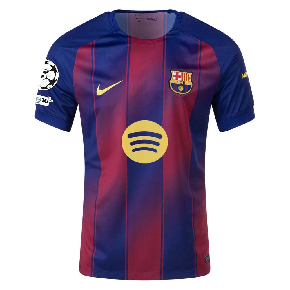 Nike Pau Victor FC Barcelona Home Jersey 25/26 w/ Champions League Patches (Deep Royal Blue/Midwest Gold)