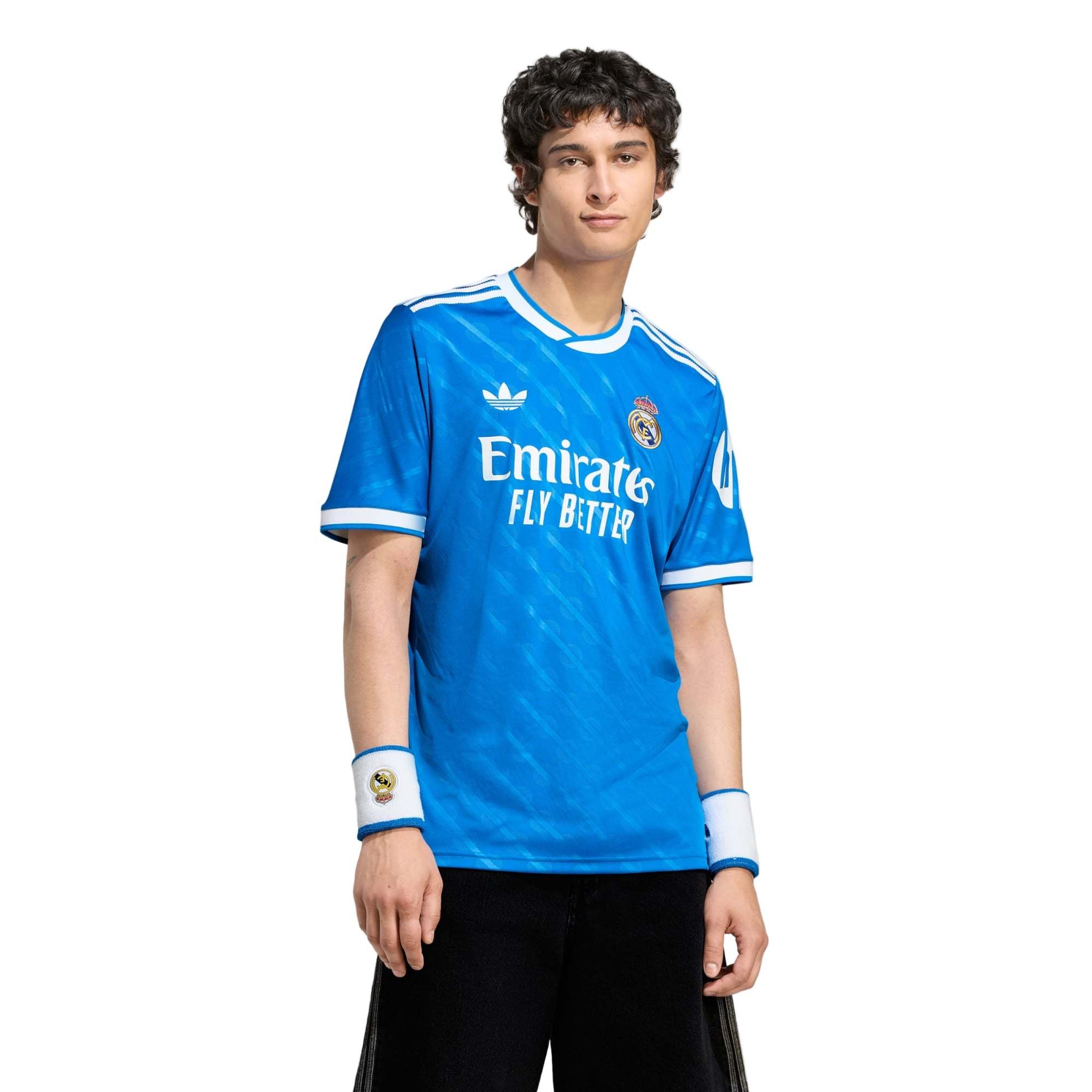 adidas D. Ceballos Men's Real Madrid Third Jersey 25/26 w/ Champions League Patches (Blue/White)