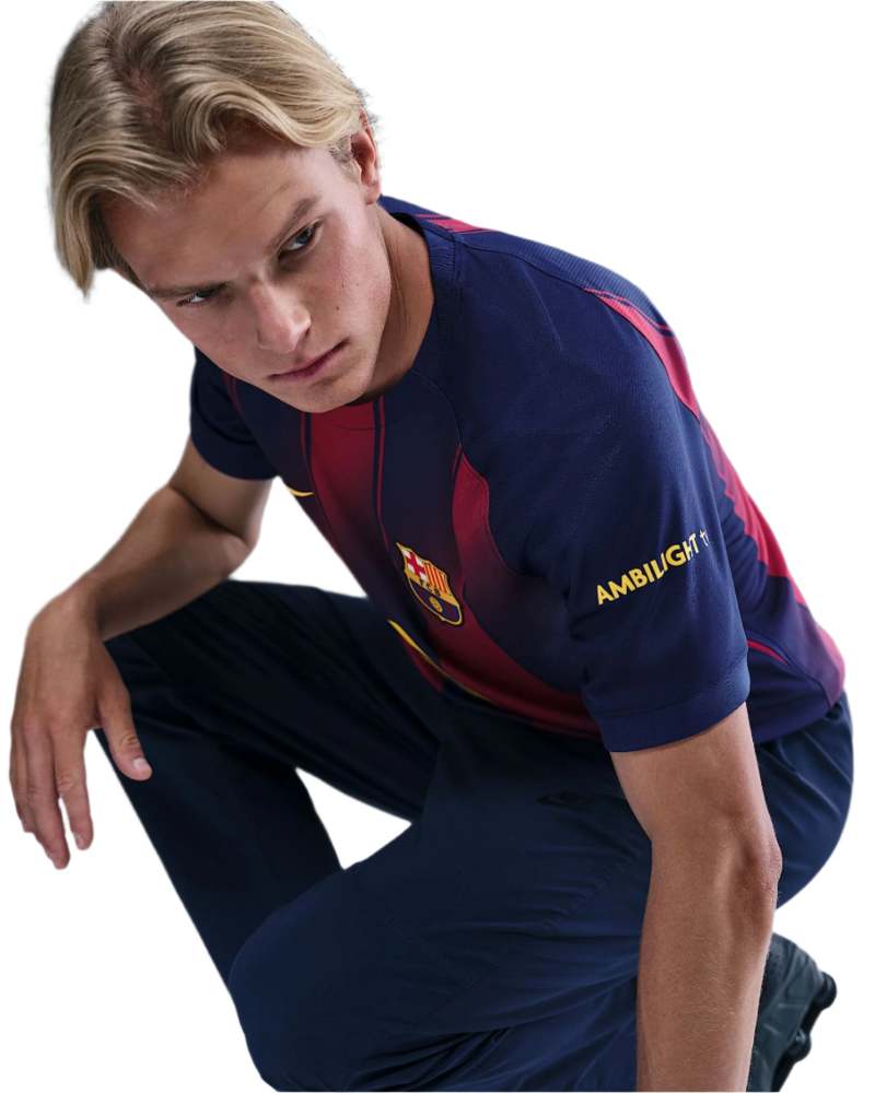 Nike Pau Victor FC Barcelona Home Jersey 25/26 w/ Champions League Patches (Deep Royal Blue/Midwest Gold)