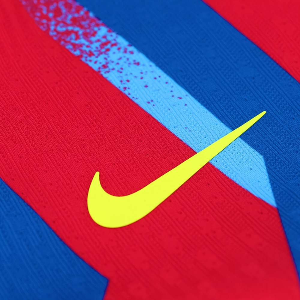 Nike Men's FC Barcelona Ferran 4th Authentic Jersey 25/26 w/ La Liga Patches (Blue/Red/Yellow)