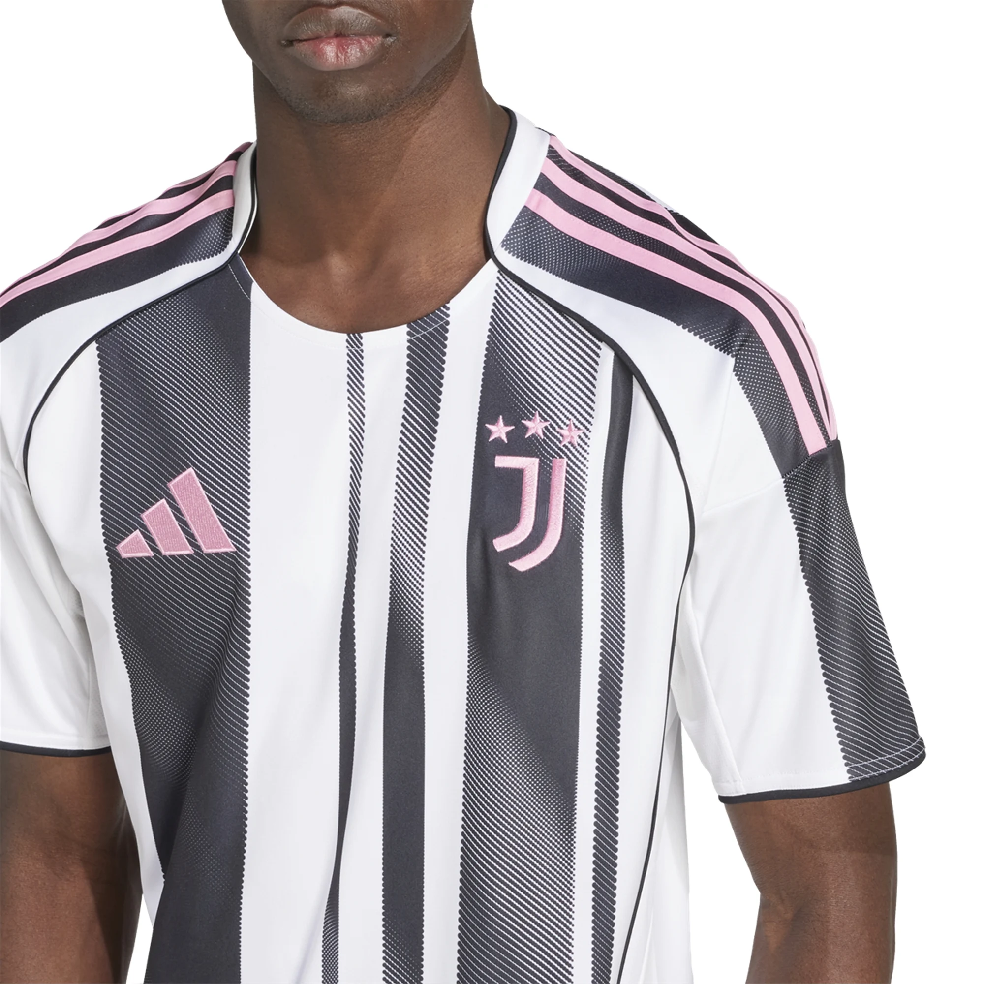 adidas Men's Juventus Home Jersey 25/26 (White/Black/Pink)