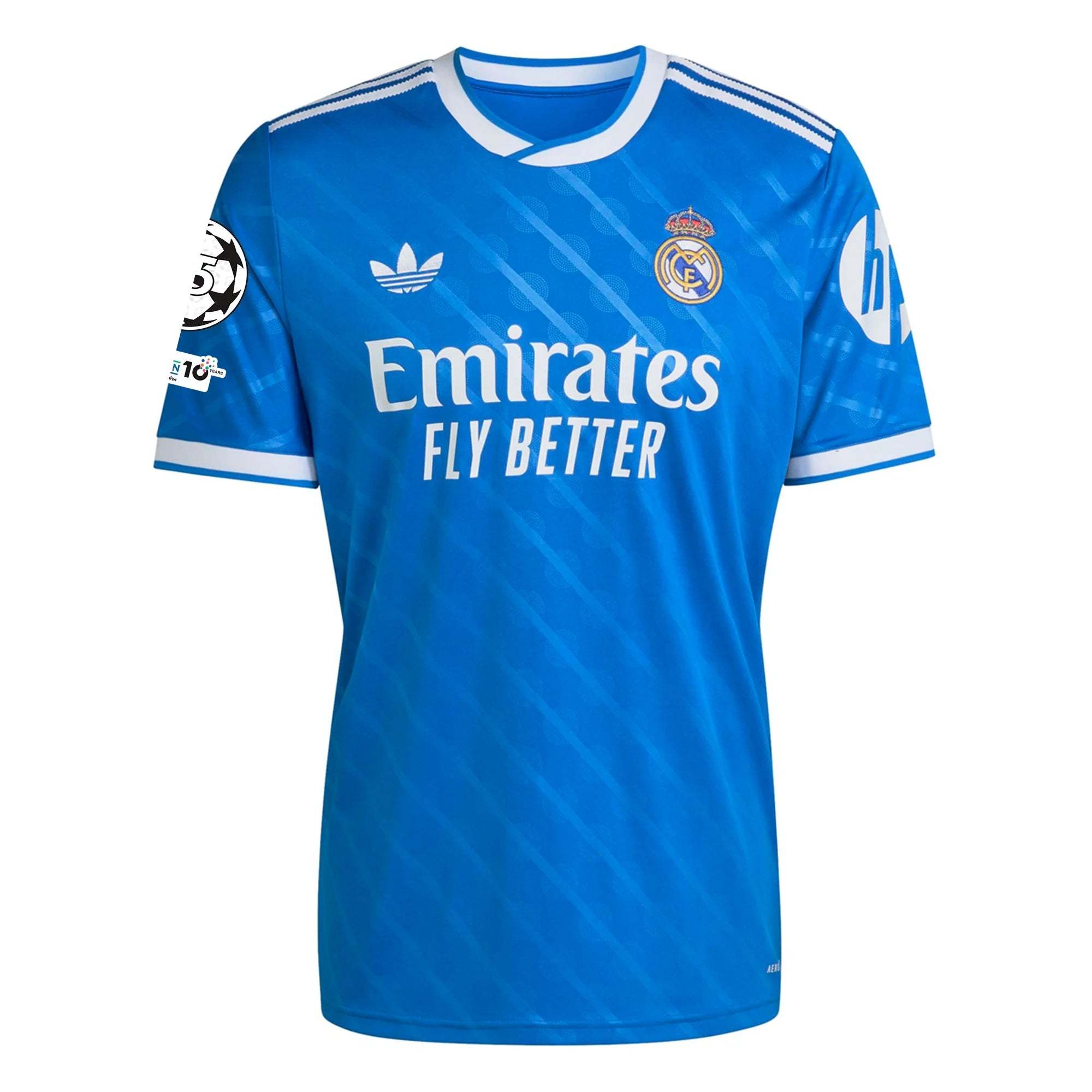 adidas Gonzalo Men's Real Madrid Third Jersey 25/26 w/ Champions League Patches (Blue/White)