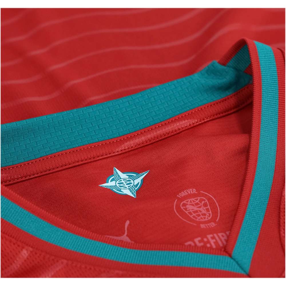 PUMA Portugal Long Sleeve Home World Cup 2026 Jersey (Club Red/Green Lagoon)
