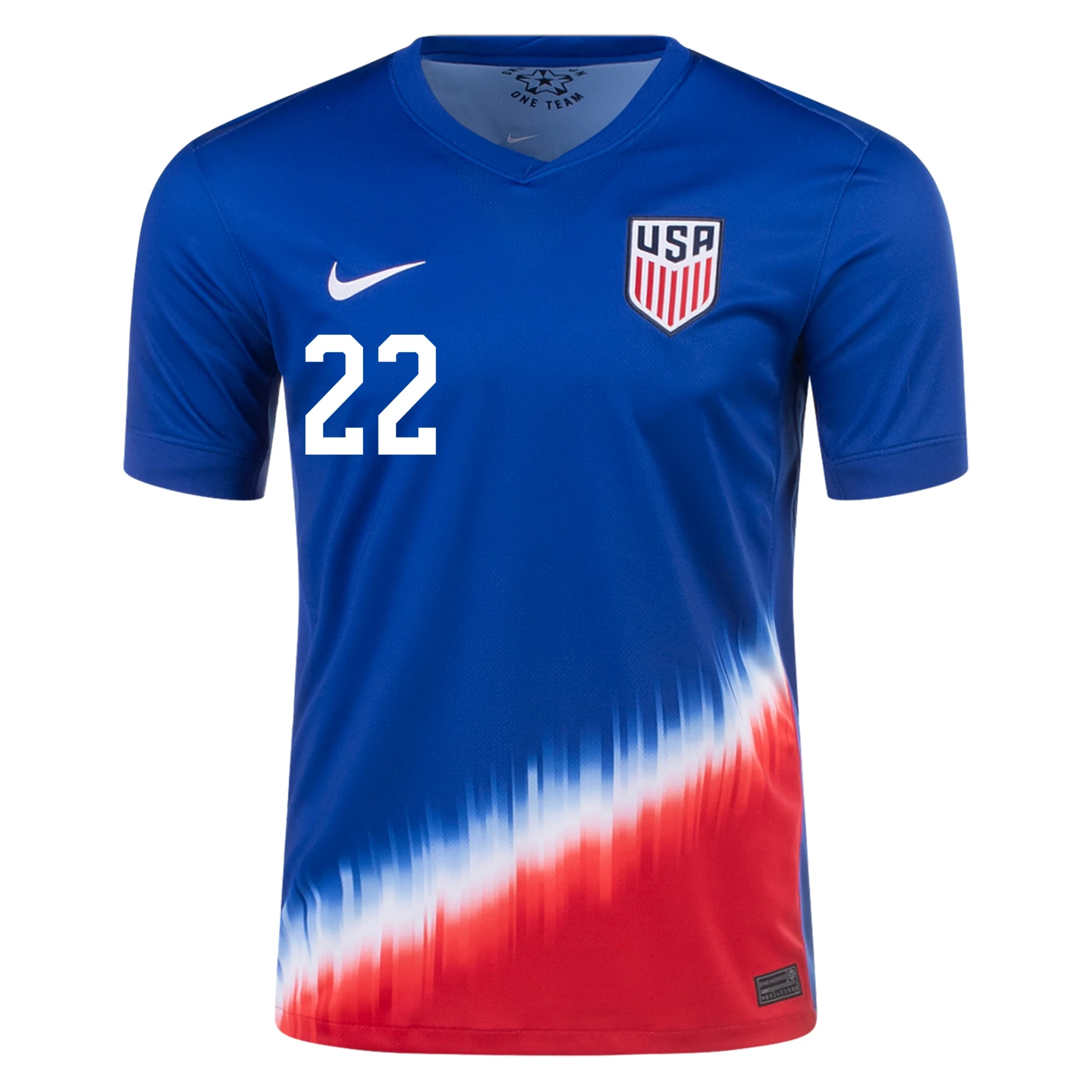 Nike Mens United States Deandre Yedlin Away Jersey 24/25 (Old Royal/Sport Red)
