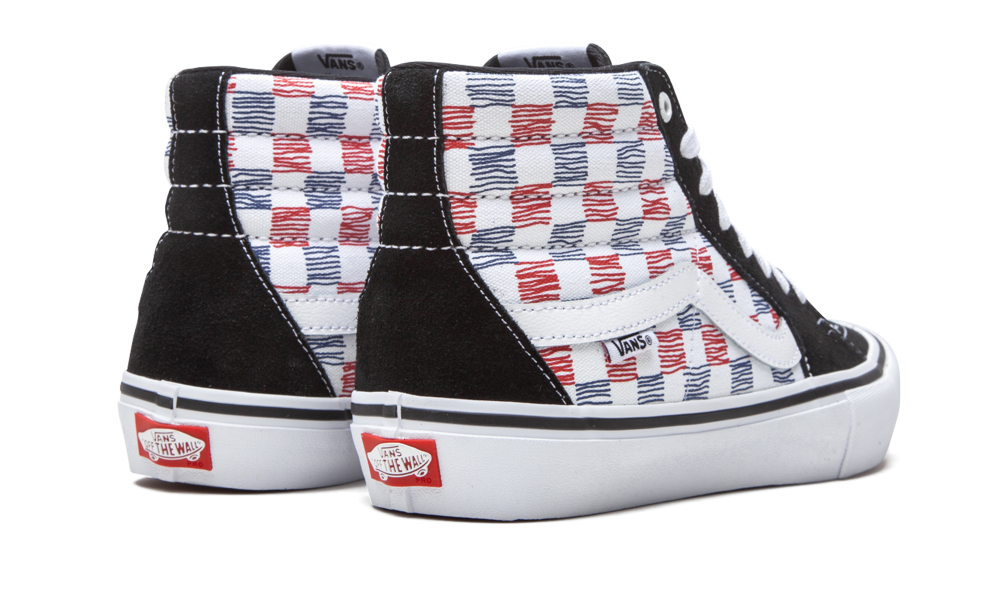 SK8-HI "Sketched Checkerboard" VN0A45JD2MB
