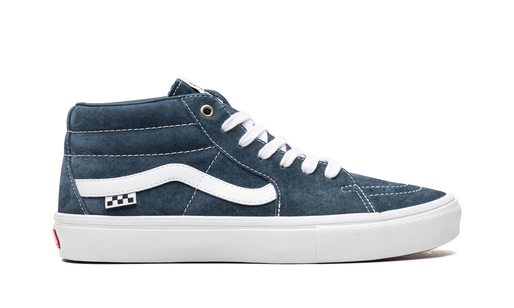 Pig Suede Skate Grosso Mid "Blue/White" VN0A5FCGY6Z