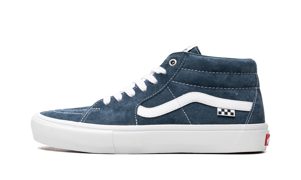 Pig Suede Skate Grosso Mid "Blue/White" VN0A5FCGY6Z