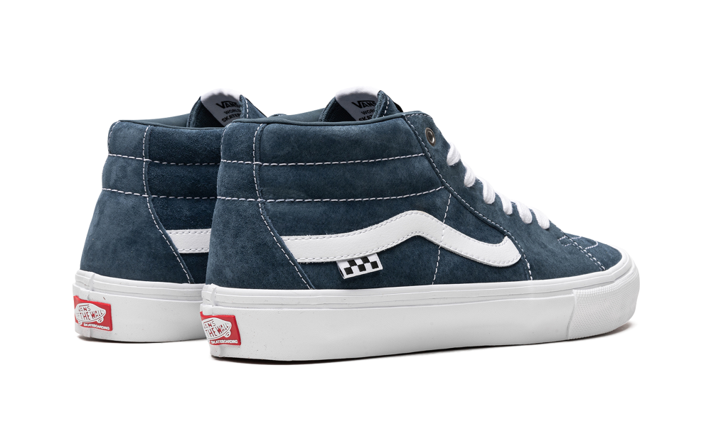 Pig Suede Skate Grosso Mid "Blue/White" VN0A5FCGY6Z