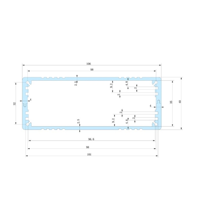 106x40-L automobile power converter box amplifier housing box alloy extruded aluminum enclosure,106x40-L automobile power converter box amplifier housing box alloy extruded aluminum enclosure