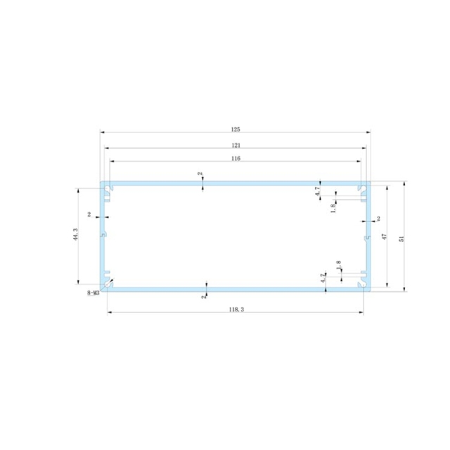 125 x 51-200 electronic project enclosure housing audio amplifier aluminum case,125 x 51-200 electronic project enclosure housing audio amplifier aluminum case