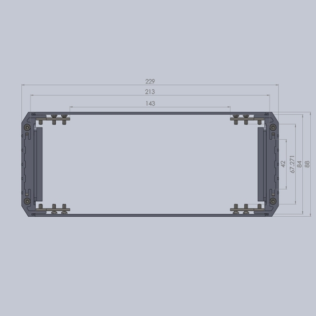 PE001-2U 229*2u*250 mm electronic project box aluminum case diy with handle equipment enclosure box,229x2u-250 electronic project box aluminum case diy with handle  equipment enclosure box