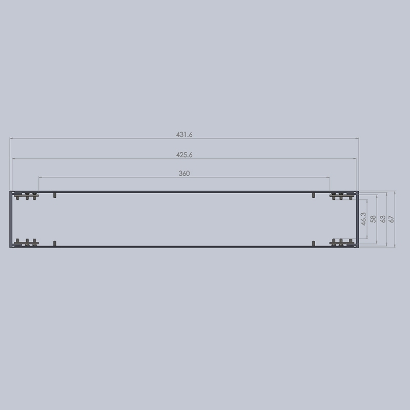 PD002-1.5U Diy aluminum electrical chassis box enclosure case rackmount,PD002-1.5U Diy aluminum electrical chassis box enclosure case rackmount