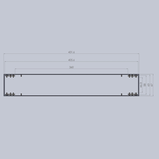 PD002-1.5U Diy aluminum electrical chassis box enclosure case rackmount,PD002-1.5U Diy aluminum electrical chassis box enclosure case rackmount
