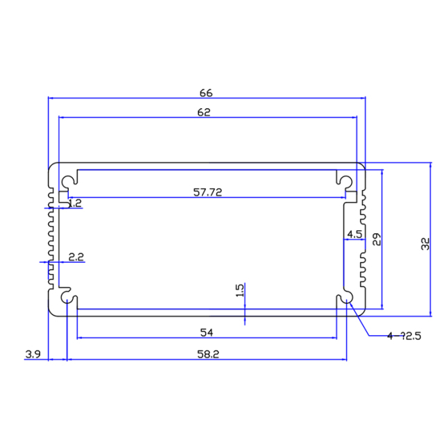 66*32Extrusion aluminum pcb instrument box case project enclosure electronic diy,66*32Extrusion aluminum pcb instrument box case project enclosure electronic diy