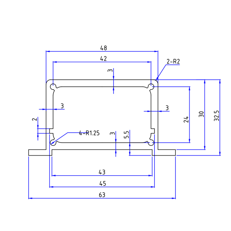 63*32.5Aluminum pcb instrument box enclosure project electronic diy,63*32.5Aluminum pcb instrument box enclosure project electronic diy