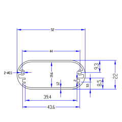 52*22Aluminum for weather station sealed box or thermostat housing,52*22Aluminum for weather station sealed box or thermostat housing